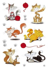 Herma 3357 Sticker DECOR Lustige Katzen, beglimmert Deko-Etiketten Katzen mehrfarbig 2