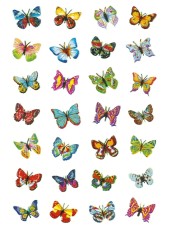 Herma 6819 Sticker MAGIC Schmetterlinge, Glitterfolie Deko-Etiketten Schmetterlinge mehrfarbig 1