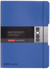 Herlitz Notizheft flex PP - A4, liniert/kariert, 2x 40 Blatt, blau Inhalt austauschbar Notizheft A4