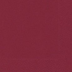 Duni Cocktail-Servietten 3lagig Tissue Uni bordeaux, 24 x 24 cm, 20 Stück Servietten bordeaux