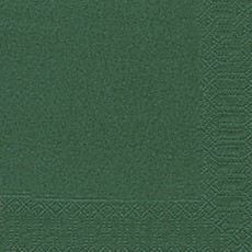 Duni Servietten 3lagig Tissue Uni dunkelgrün, 33 x 33 cm, 20 Stück Servietten dunkelgrün