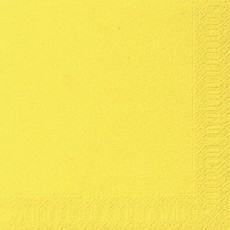 Duni Dinner-Servietten 3lagig Tissue Uni gelb, 40 x 40 cm, 20 Stück Servietten gelb 40 x 40 cm