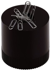 arlac® Büroklammernspender Clip-Boy - schwarz, gefüllt Klammernspender schwarz Kunststoff 70 mm