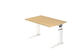 Schreibtisch C-Fuß 120x80cm Ahorn/Weiß