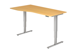 Sitz-Steh-Schreibtisch el.180x100/80cm Buche