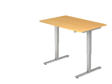 Sitz-Steh-Schreibtisch el.120x80cm Buche