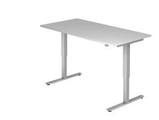 Sitz-Steh-Schreibtisch el.160x80cm Grau