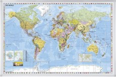 Franken Kartentafel Welt - 138 x 88 cm, beschreibbar, pinnbar Landkartentafel Weltkarte 138 cm 88 cm