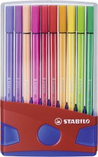 STABILO® Premium-Filzstift - Pen 68 ColorParade - 20er Tischset in rot/blau - mit 20 verschiedenen Farben