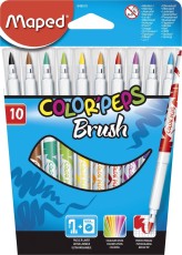 Maped® Pinselfilzstift ColorPeps Brush - farbig sortiert, 10 Stück in Blisterschachtel sortiert