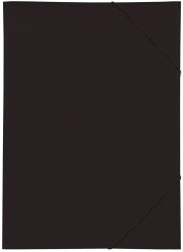 Pagna® Gummizugmappe A3 schwarz PP 3 Einschlagklappen Sammelmappe schwarz A3 Gummizug