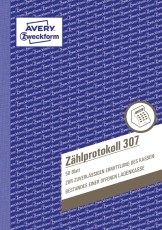 Avery Zweckform® 307 Zählprotokoll - A5, 50 Blatt Protokollbuch A5 2-fach 50