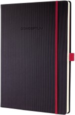 SIGEL Notizbuch Conceptum Red Edition - ca. A4, liniert, schwarz Notizbuch liniert 194 Seiten