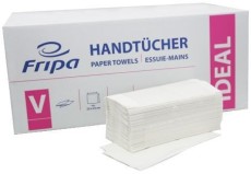 Fripa Handtücher Ideal - Zick-Zack-Falzung, 1-lagig, weiß, 20 x 250 Blatt Falthandtuch 1-lagig