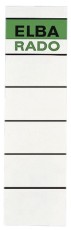 Elba Einsteck-Rückenschilder - breit/kurz, weiß, 10 Stück, grüner Logoaufdruck Rückenschild