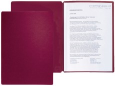 Pagna® Präsentationsmappe Star - A4, 2-tlg., rot Präsentationsmappe rot mit Klemmschine 220 mm