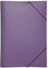 Pagna® Gummizugmappe Lucy Colours - A3, PP, lila transluzent 3 Einschlagklappen Dreiflügelmappe A3
