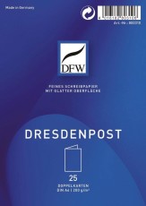 DFW Doppelkarte DresdenPost - A6 hoch, 25 Stück Doppelkarte DresdenPost A6 hoch doppelt weiß glatt