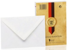 Rössler Papier Briefhülle Dürener Tradition - C6, 25 Stück, weiß, Leinen C6 weiß nassklebend
