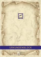 DFW Briefblock Marmorpapier Urkunde - A4, 100 g/qm, 20 Blatt, chamois Design Briefblock A4 20 Blatt