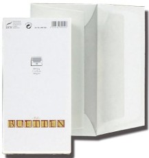 DFW Briefumschlag Echt Bütten - DIN lang, gefüttert, 80 g/qm, 20 Stück Briefumschlag ohne Fenster
