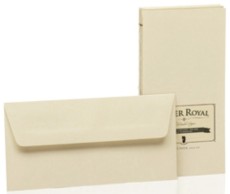 Rössler Papier Paper Royal Briefhüllen - DIN lang mit Seidenfutter, 20 Stück, chamois DL chamois