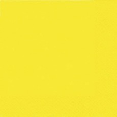 Atelier Serviette Zelltuch - 33 x 33 cm, uni gelb Servietten gelb 33 x 33 cm 3-lagig Zelltuch