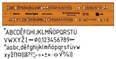 Standardgraph Schriftschablone Typ B gerade (Mittelschrift) 5 mm Schablone Stano type 5 mm