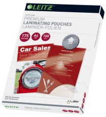 Leitz 7483 Laminierfolie UDT - A4, glänzend, 175 mym, 100 Stück Laminierfolie 2 x 175 mym A4