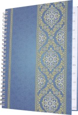 RNK Verlag Notizbuch mit Register A-Z Blue Orient - A5, 48 Blatt alphabetisches Register A5