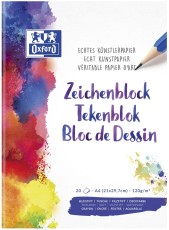 Oxford Zeichenblock - A4, 20 Blatt, 120 g/qm Zeichenblock A4 120 g/qm 20