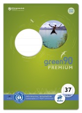 Staufen® green Heft LIN37 - A4, 16 Blatt, 80 g/qm, 9 mm liniert mit Randlinien, gelocht, perforiert