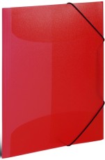 Herma 19516 Gummizugmappe - A3, PP transluzent, rot Mindestabnahmemenge - 3 Stück. Sammelmappe rot