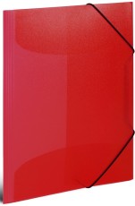 Herma 19504 Gummizugmappe - A4, PP transluzent, rot Mindestabnahmemenge - 3 Stück. Sammelmappe rot