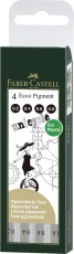 Faber-Castell Tintenschreiber ECCO PIGMENT - 4er Set (0,2/0,4/0,6/0,8 mm), schwarz Fineliner schwarz