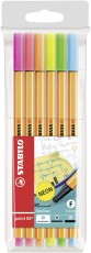 STABILO® Fineliner point 88® Etui - 6er Pack - Neonfarben Finelineretui 6 Neonfarben 0,4 mm