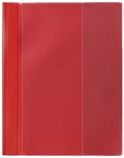 Herlitz Sichthefter - A4 überbreit, transparenten Deckel, rot Sichttasche und Einstecktasche rot