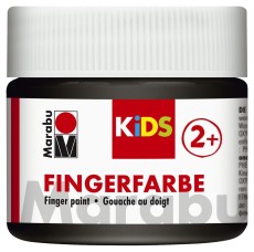 Marabu Fingerfarbe Kids - 100 ml, schwarz Fingerfarben schwarz 100 ml auf Wasserbasis