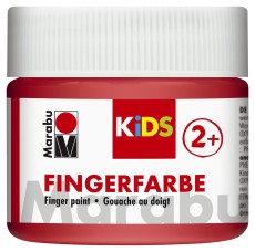 Marabu Fingerfarbe Kids - 100 ml, rot Fingerfarben rot 100 ml auf Wasserbasis auswaschbar ab 30°C