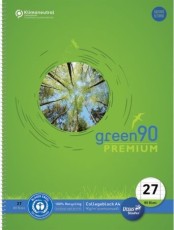 Staufen® green Collegeblock LIN27 - A4, 80 Blatt, 90 g/qm, liniert mit Rand Collegeblock A4 90 g/qm