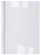 GBC Thermomappe Lederoptik - A4, 1,5 mm/15 Blatt, weiß, 100 Stück Thermobindemappe transparent
