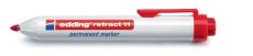 Edding Permanentmarker Retract 11 - 1,5 - 3 mm, rot Permanentmarker rot 1,5 - 3 mm Rundspitze Ja