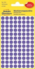 Avery Zweckform® 3112 Markierungspunkte - Ø 8 mm, 4 Blatt/416 Etiketten, violett Markierungspunkte