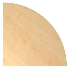 Hammerbacher Verkettungswinkel Viertelkreis für 4-Fuß-Schreibtisch - 80 x 80 cm, Ahorn Ahorn