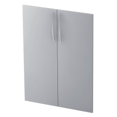 Hammerbacher Paar Türen - 3OH BM Grau Einfache Selbstmontage Schranktüren grau 79 x 110,4 x 16 cm