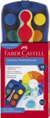 FABER-CASTELL CONNECTOR Farbkasten - 12 Farben, inkl. Deckweiß, blau Farbkasten