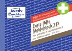 Avery Zweckform® 313 Meldeblock Erste Hilfe - A6 quer, 50 Blatt Meldeschein A6 quer 50 Blatt Block