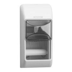 KATRIN® Toilettenpapierspender - weiß, für 2 Rollen Toilettenpapier-Spender weiß 14,5 cm 30 cm
