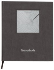 DFW Kondolenzbuch  schwarz Kondolenzbuch Lederfasereinband 288 21 cm 24 cm Silberprägung