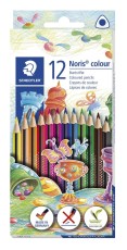 Staedtler® Farbstifte Noris® colour - 3 mm, Kartonetui 12 Farben ergonomische Dreikantform 3 mm